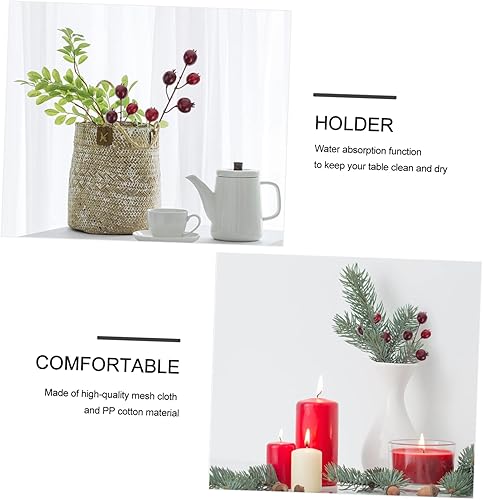 Miniatura 9 de ABOOFAN 3 piezas de esquejes de granada simulados, decoración de frutas, flores artificiales para decoración de árbol de Navidad, mini agujas de