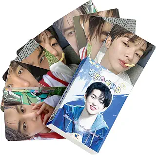 KPOP Photocards GREENレーザーフォトカード 50枚 レッドアルバム ロモ ファンへのギフト2026年グリーティングカード マーティン・ジェームズ ジュフン・ソンギョン KEONHO Merch (KEONHO)