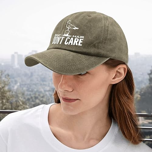 Miniatura 5 de Caps Boat Hair Don't Care Dad Hats for Women Vintage Denim Baseball Caps Adjustable