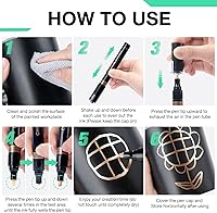 Vista 7 de KERIFI - Marcadores cromados de cobre líquido artístico, juego de marcadores reflectantes cromados metálicos brillantes y únicos, marcador de espejo