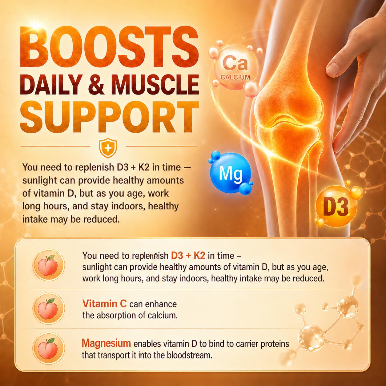 Vitamin D3 + K2 Gummies 2000 IU with Calcium, Magnesium & Zinc, Mixed Fruit — Amazon image 3