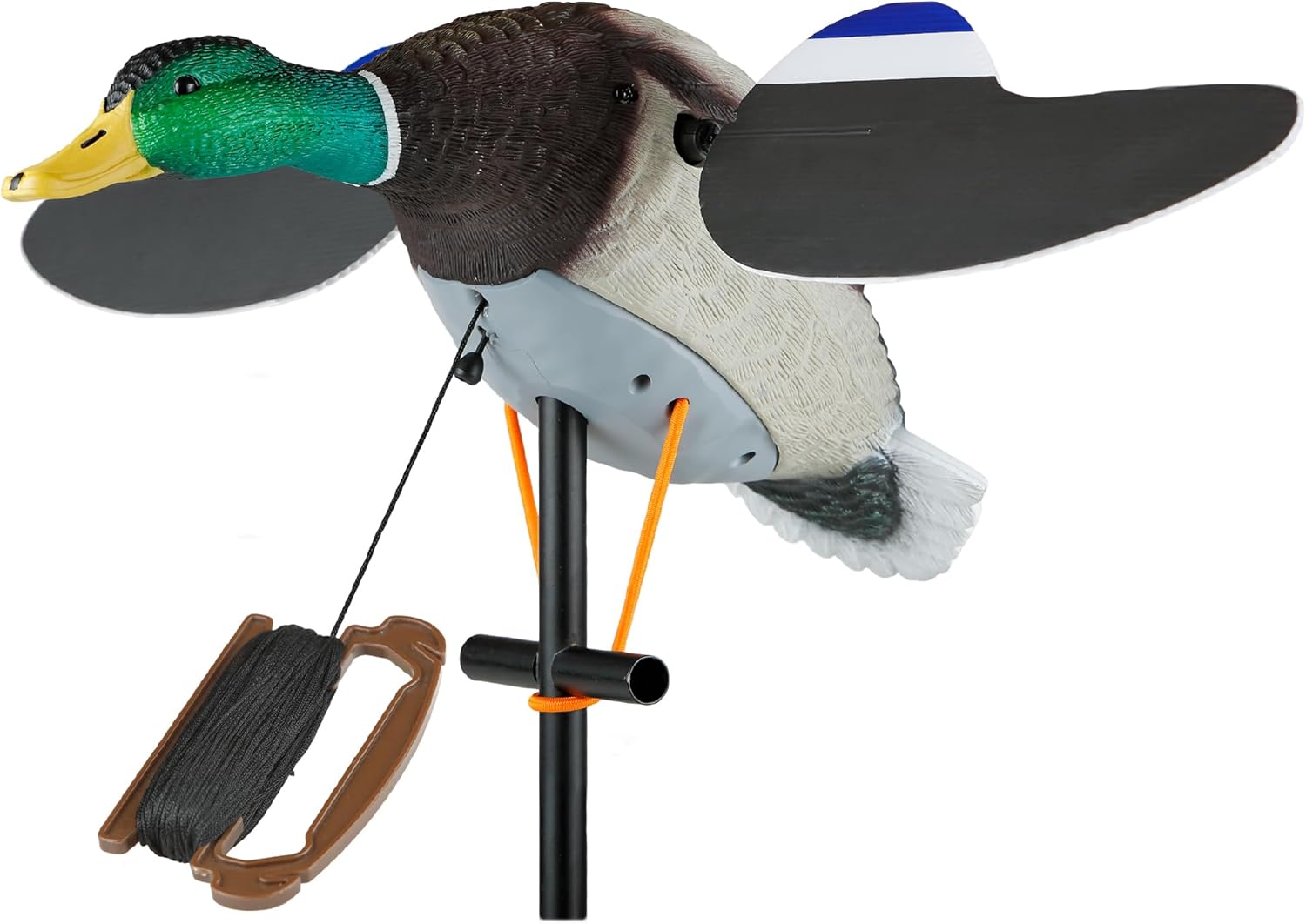 Lucky Duck Spinning Wing Motion Duck Decoys for Hunters, Lucky Pull String, Drake Mallard