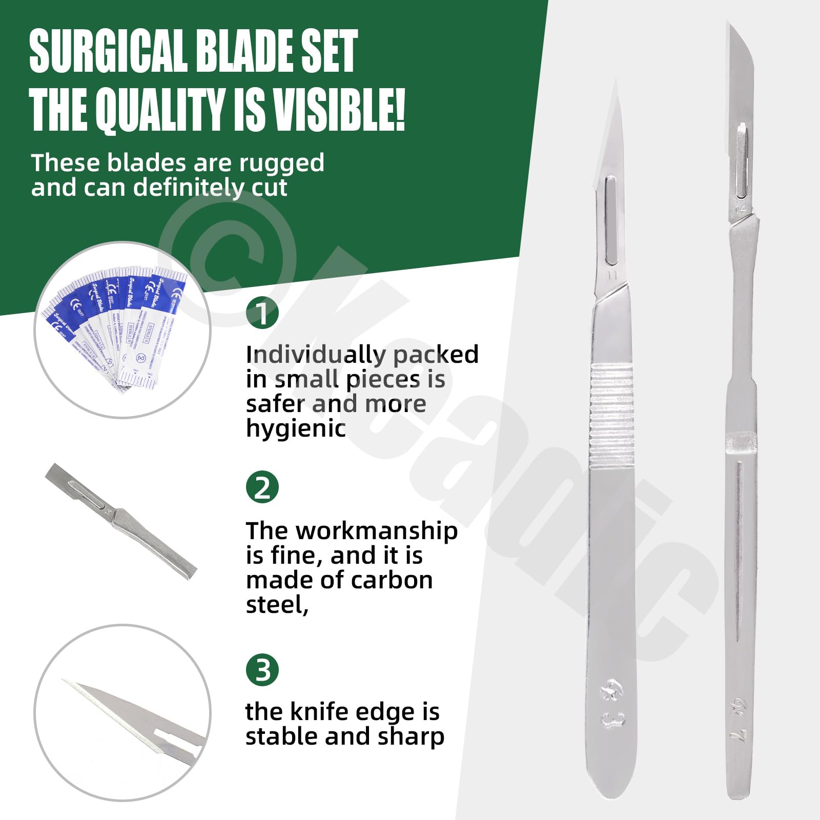 Snapklik.com : Keadic 64Pcs Scalpel Blade Handle