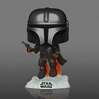 Funko 53878 Pop! Star Wars: The Mandalorian – The Mandalorian (Flying Glow in the Dark Special Edition) #408