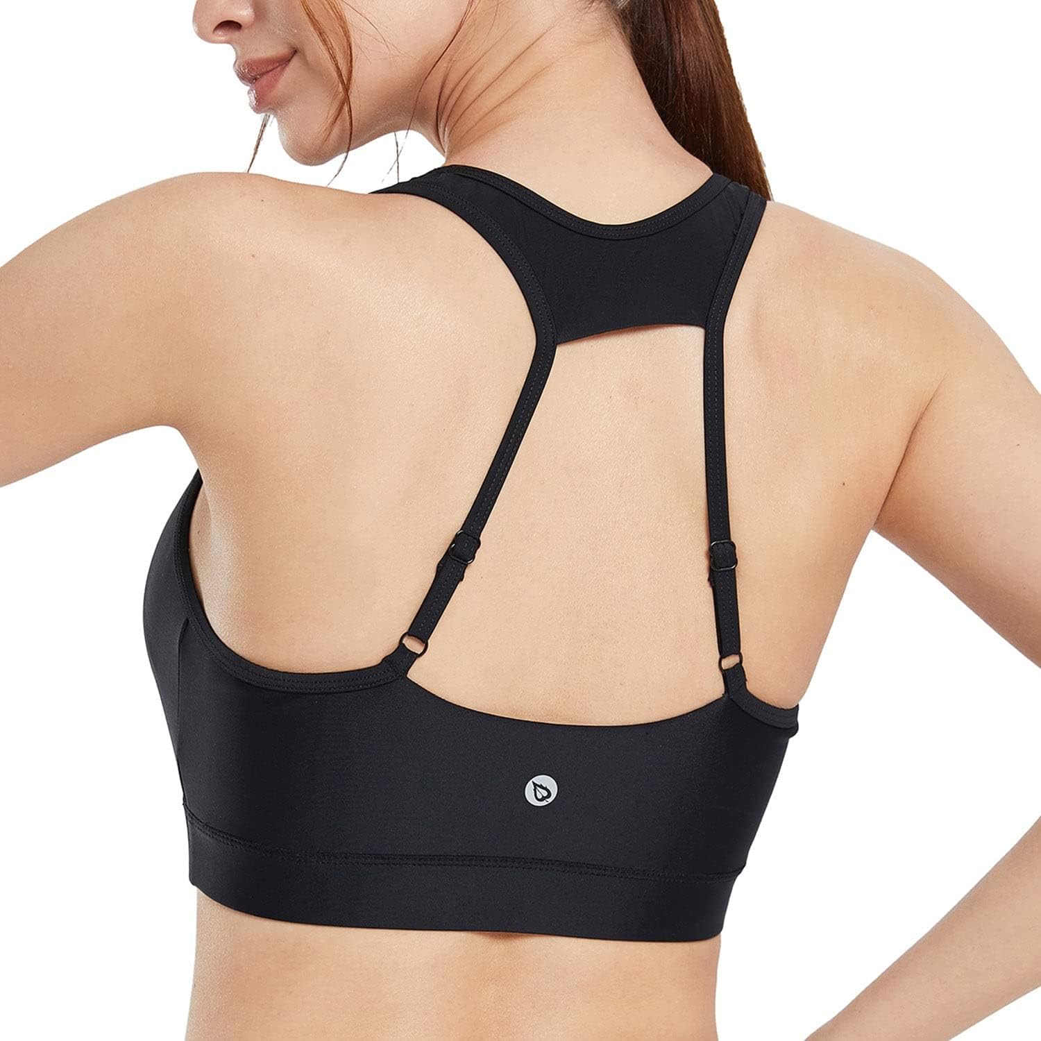 baleafWomen's UPF 50+ Swim Bra Modest Bikini Top Quick Dry Workout Sport Bra Under Rash Guard