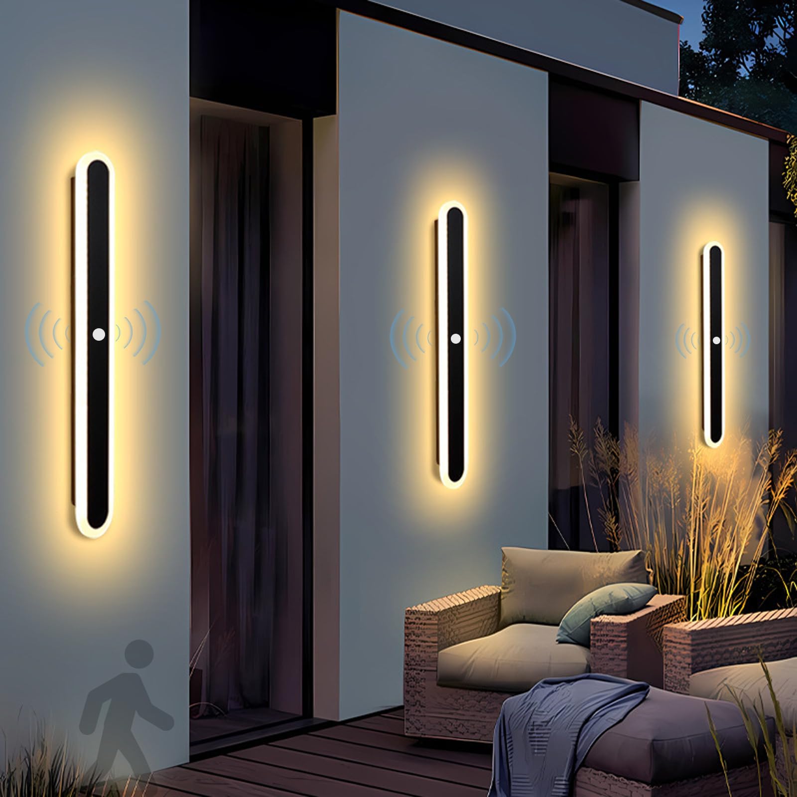 Applique murale LED 150 cm blanc chaud pour illuminer l'entrée et le couloir de maison