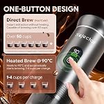 KEJECTOR Portable Espresso Maker Coffee Machine for Travel 20-Bar Coffee Maker Compatible with Ground Coffee & NS Capsule for RV, Outdoor Cafetiere Espresso, Travel Coffee Maker Mini Espresso Machine