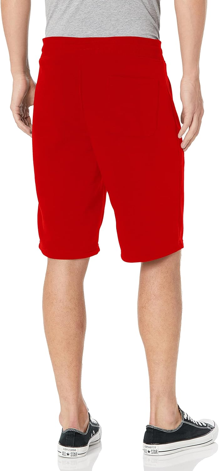 Southpole Men's Basic Cotton Fleece & Jersey Shorts, Inseam 10", Drawstring
