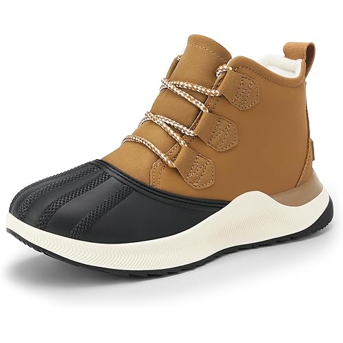 DREAM PAIRS Ankle Winter Boots for Women Waterproof Lace Up Anti-Slip Warm Snow Booties Fashion Sneaker Boots