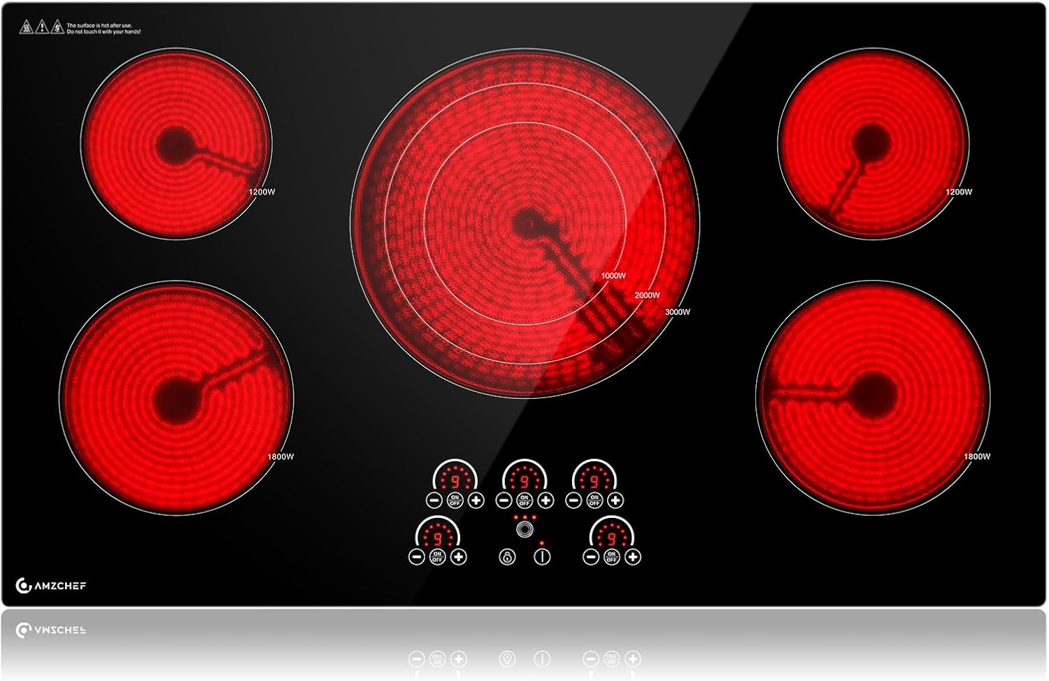 AMZCHEF 36-Inch Electric Cooktop