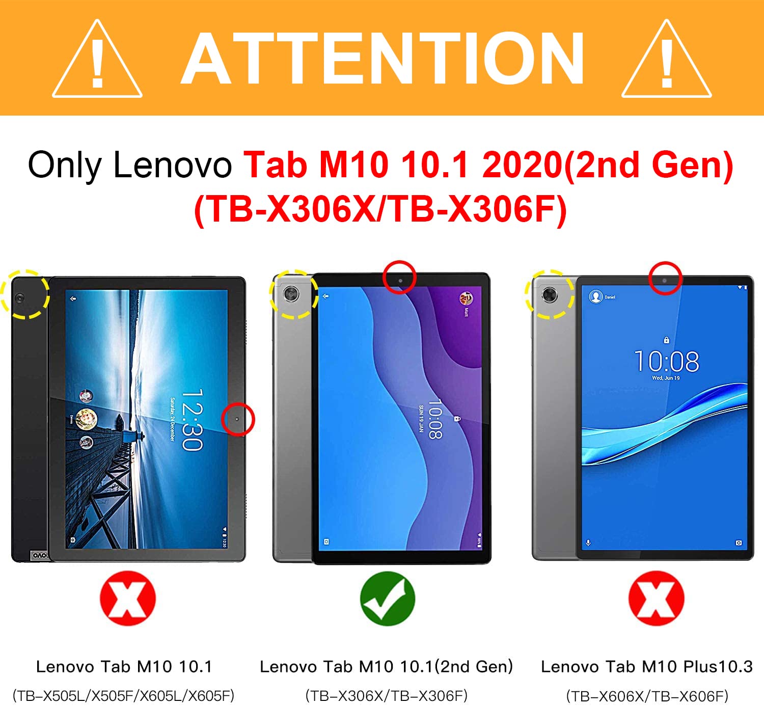 Antichoc Coque Pour Lenovo Tab M10 HD (2e Génération) 10.1" TB-X306F TB-X306X Housse Enfants