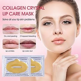 NIYET 30 pieces of Moisturizing Collagen Crystal Lip Mask - Anti-Ageing & Anti Chapped, Reduce lip Wrinkles, Fade Lip Color, Make Skin Smooth (Gold)