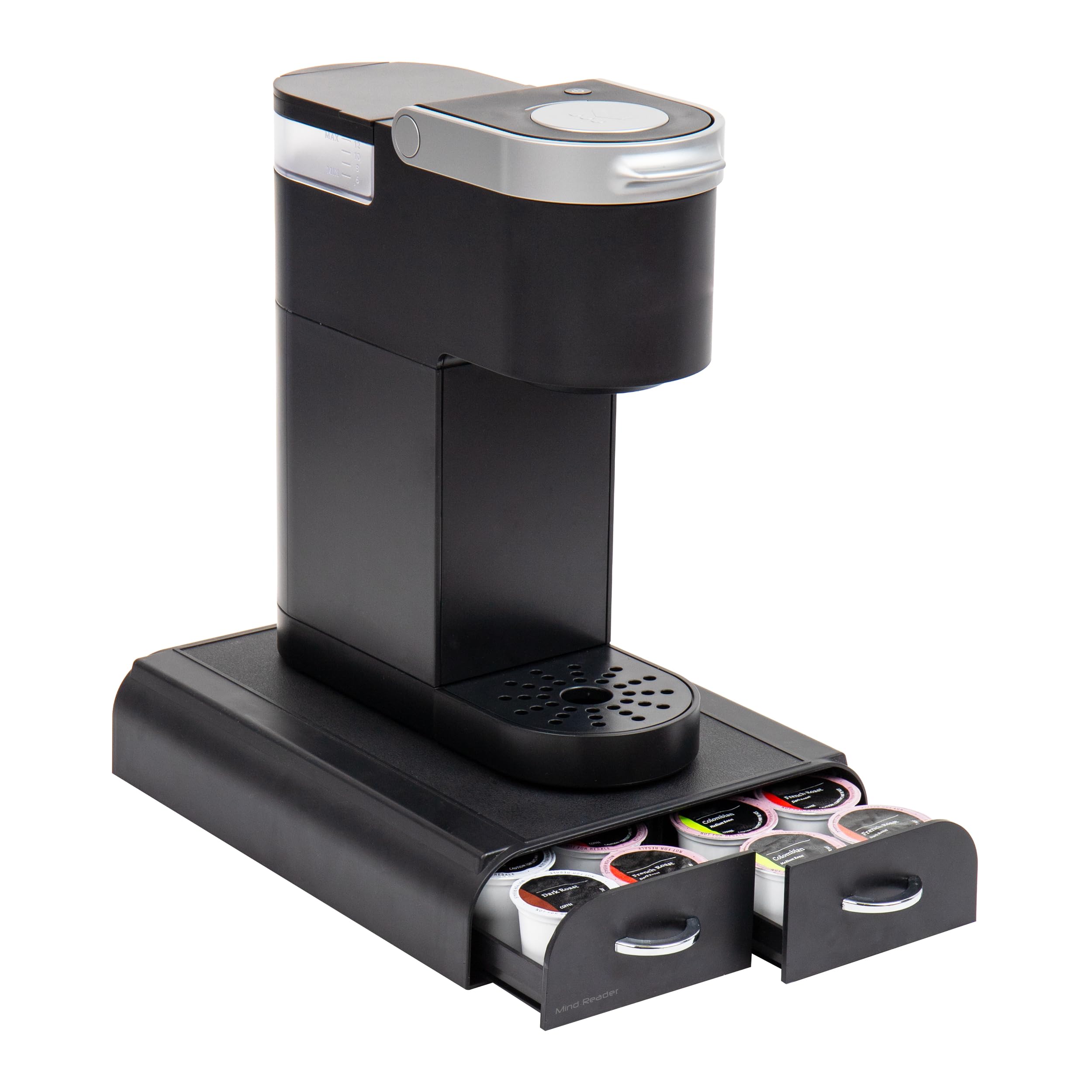 Single Serve Pod Organizer, 2 Drawers, 24 Pod Capacity, Keurig Mini Compatible, Black
