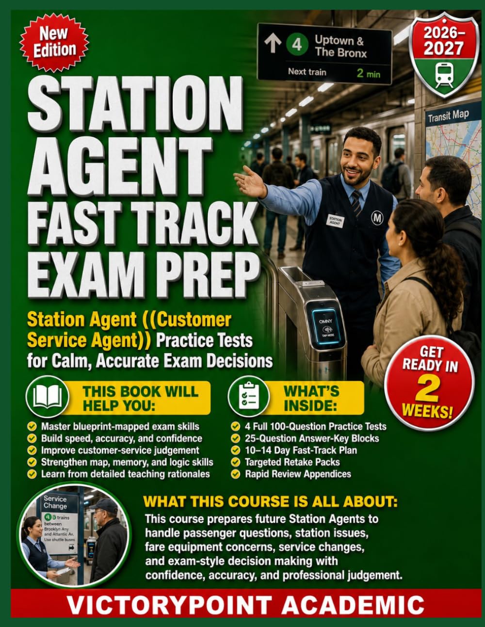 STATION AGENT FAST TRACK EXAM PREP: Station Agent (Customer Service Agent) Practice Tests for Calm, Accurate Exam Decisions