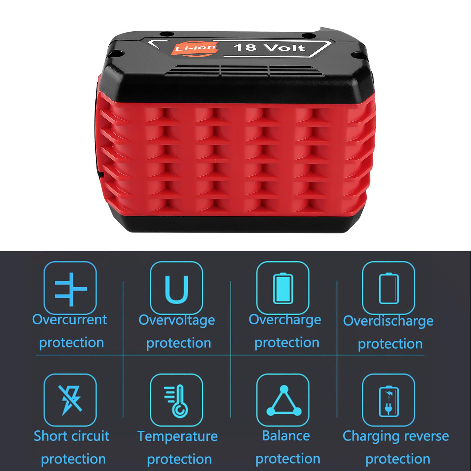 Akumulator litowo-jonowy 18 V zamienny do narzędzi systemowych 3000 mAh 4000 mAh 5000 mAh 6000 mAh odpowiedni do akumulatora bezprzewodowego