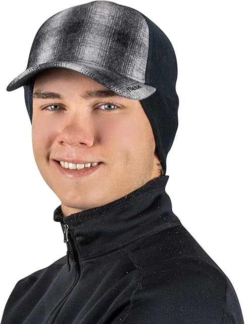 TrailHeads Men's Winter Hat | Trucker Hat with Drop Down Ear Warmers