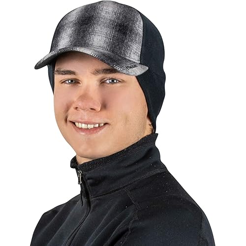 TrailHeads Men's Winter Hat | Trucker Hat with Drop Down Ear Warmers