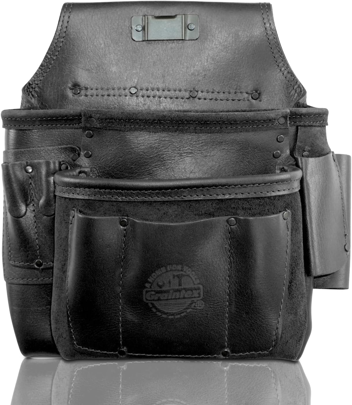 Graintex Ambassador Series 8 Pocket Framers Professional Nail & Tool Pouch Durable and Versatile Genuine Top Grain Leather for Framers, Constructors, Electricians, Plumbers, Handyman