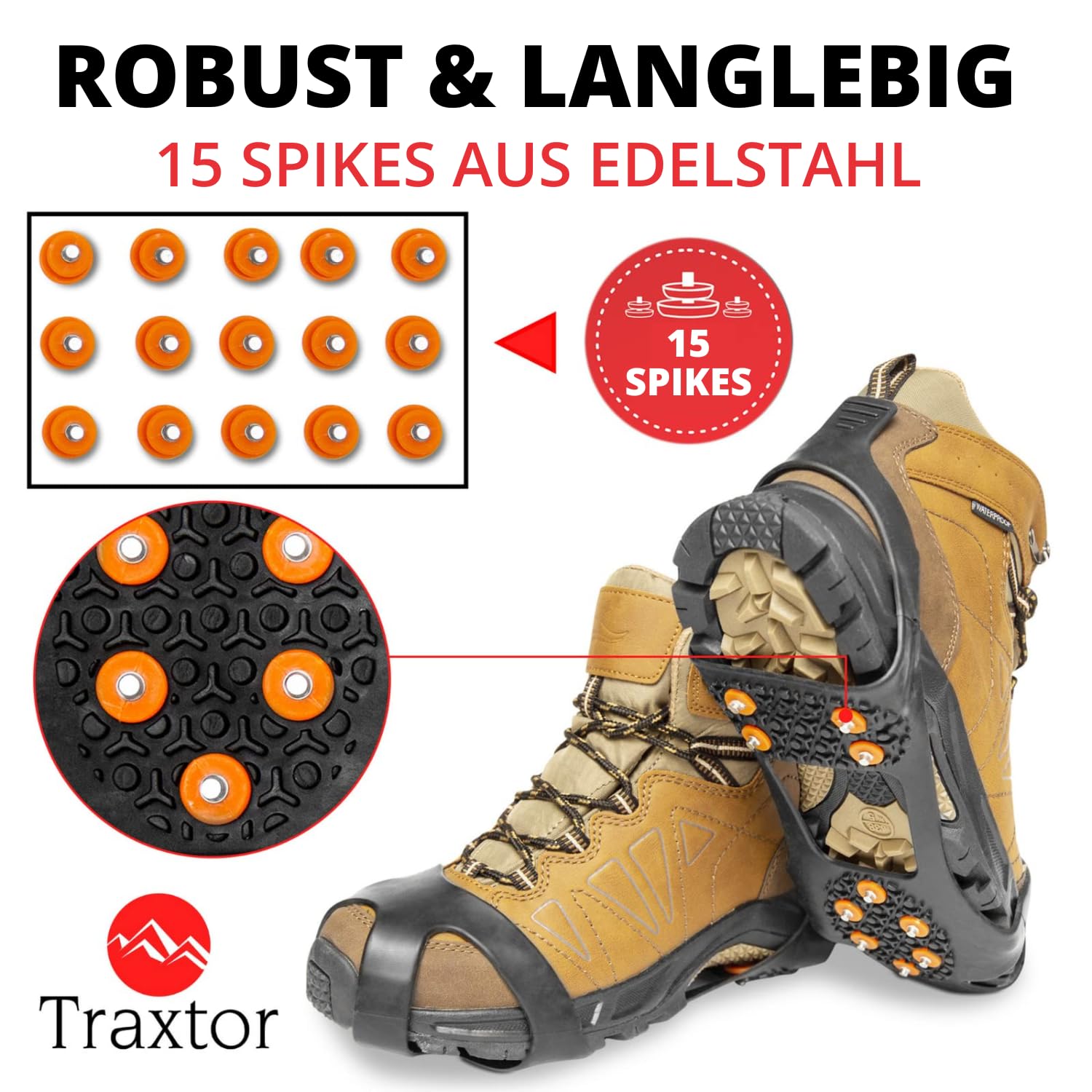 2 Paar Anti-Rutsch Spikes Für Schuhe - Eis & Schnee Steigeisen