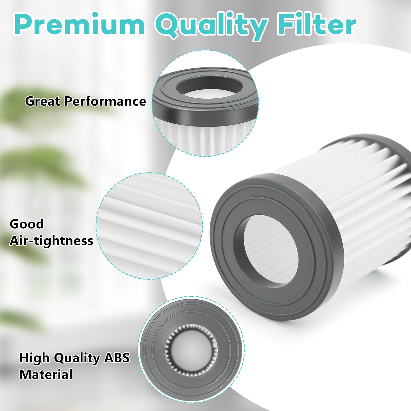 FACULX Lot De 6 Filtres De Rechange Pour Aspirateur Robot Lefant M330