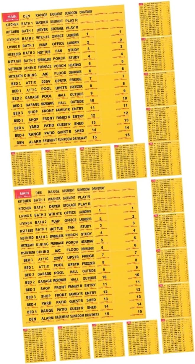 COHEALI 20 Sheets Electrical Box Label Labels Stickers Electric Panel Sticker for Home Electric Panel Supplies Electric Panel Identify Sticker Circuit Breaker Sticker Paper