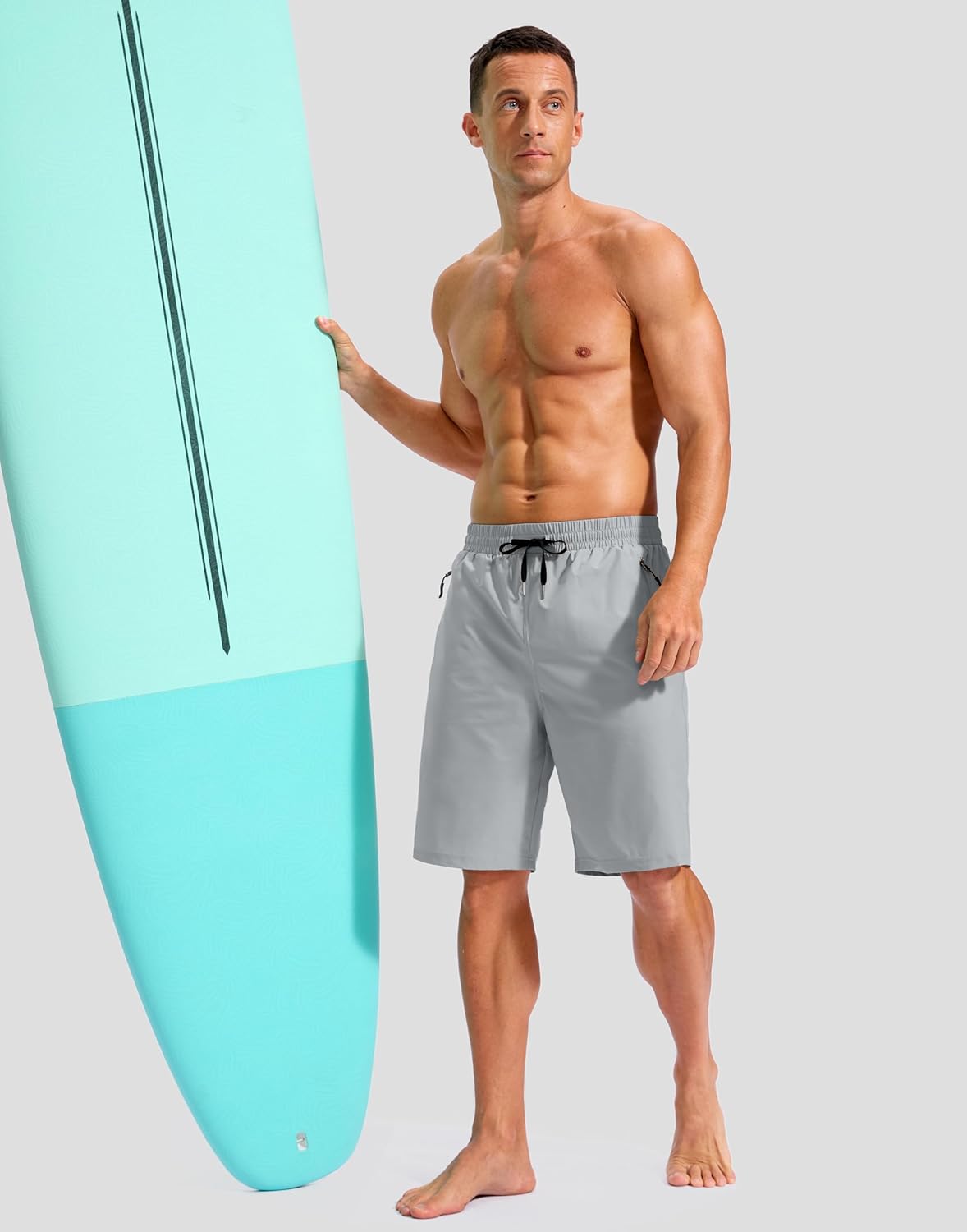 G Gradual Mens Swim Trunks with Compression Liner 7"/9'' Quick Dry Board Shorts Swimsuit Bathing Suit for Men Zipper Pockets