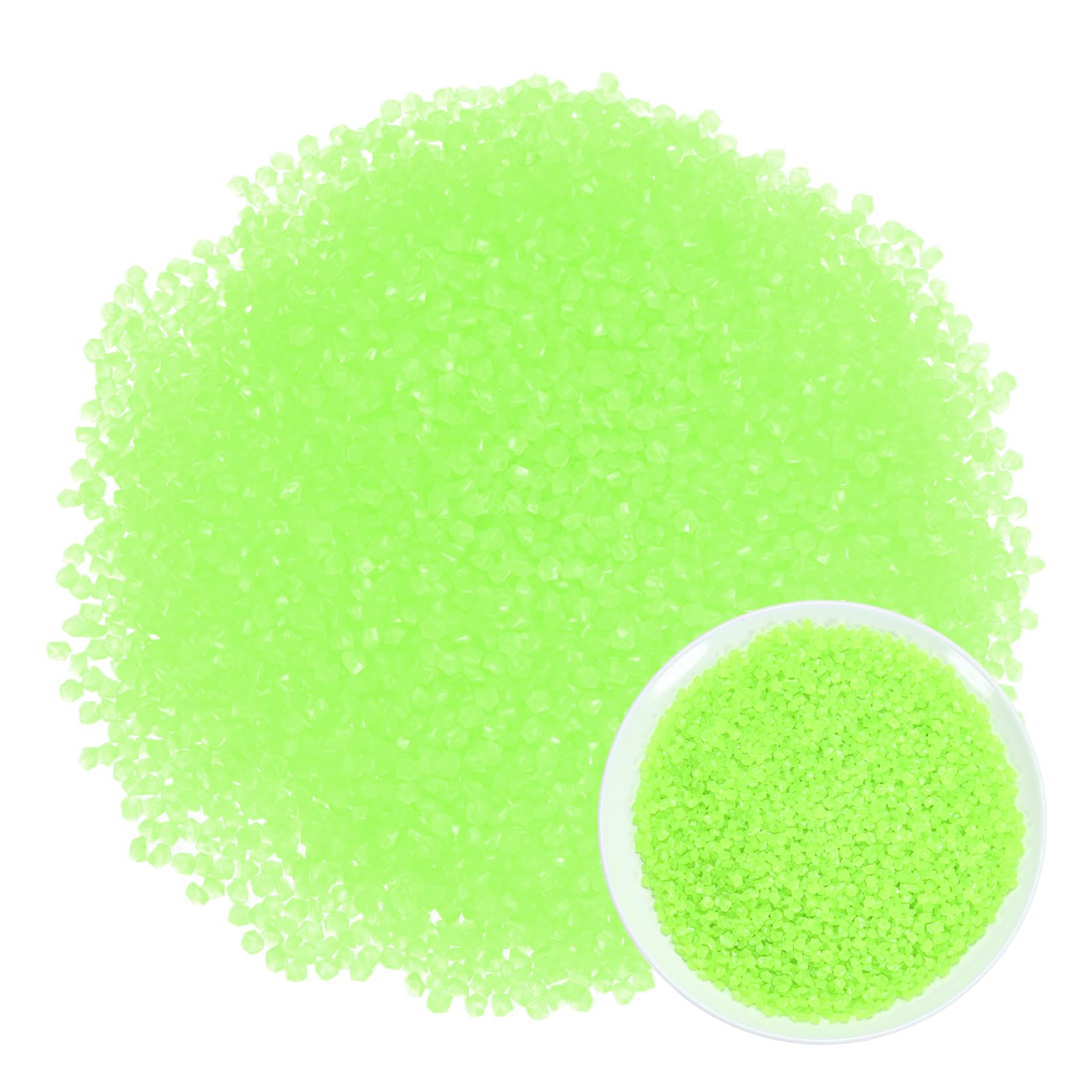 M METERXITY 10000-Pack Glow in the Dark Rocks 0.2" Resin, Green