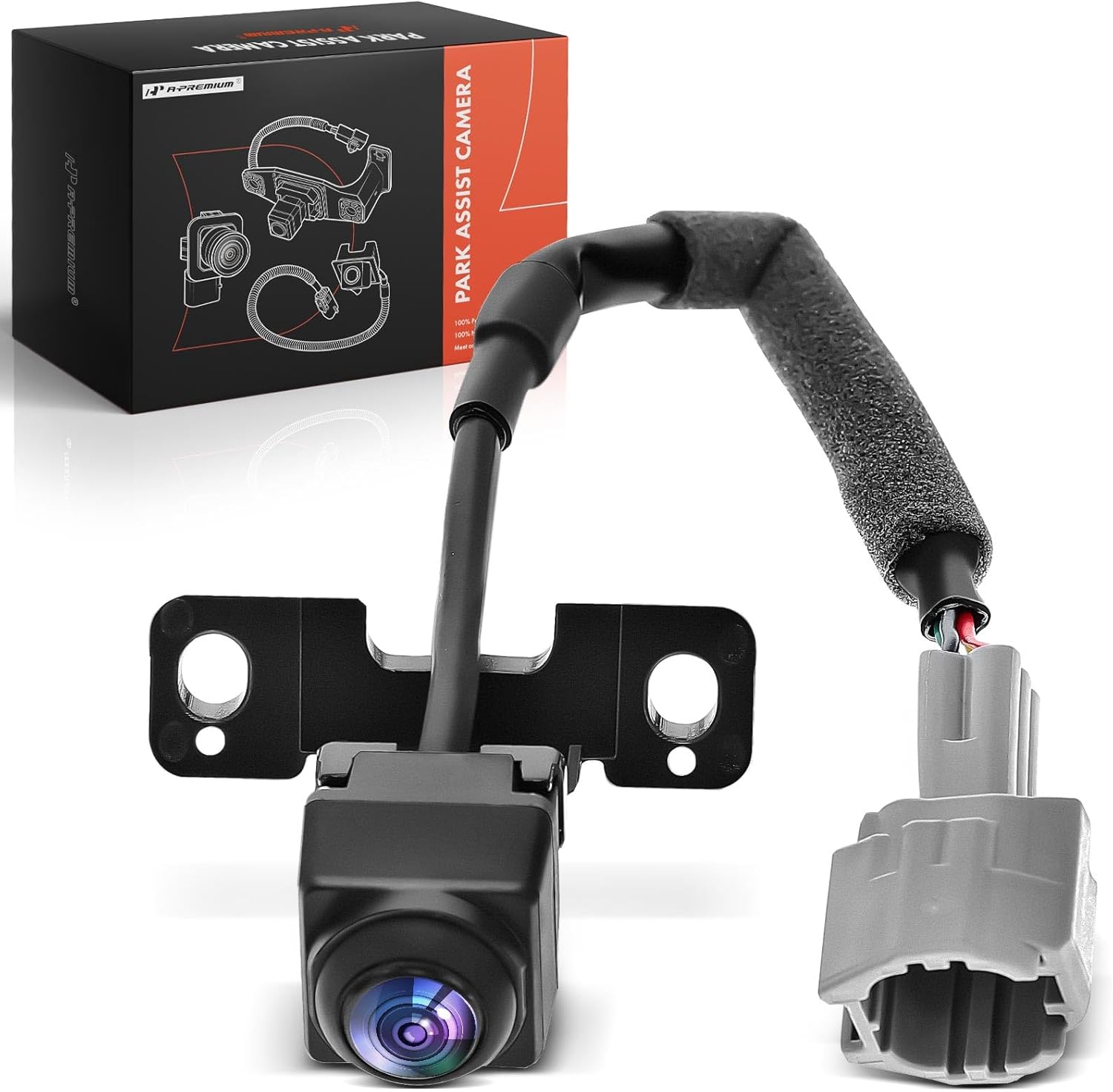 A-Premium Park Assist Camera Rear View Backup Reverse Camera Compatible with Select Hyundai Models - 2013 2014 2015 2016 Santa Fe - Replace# 95760B8150