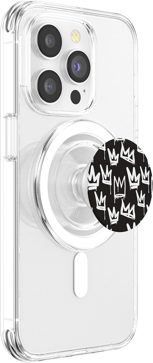 Graffiti Crowns Black & White - King, Queen, Princess PopSockets PopGrip for MagSafe