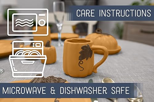 Miniatura 3 de Nat &amp; Jules - Tazas de café de cerámica con forma de calabaza de 12 onzas perfectas para Halloween, Acción de Gracias y colecciones de cocina y