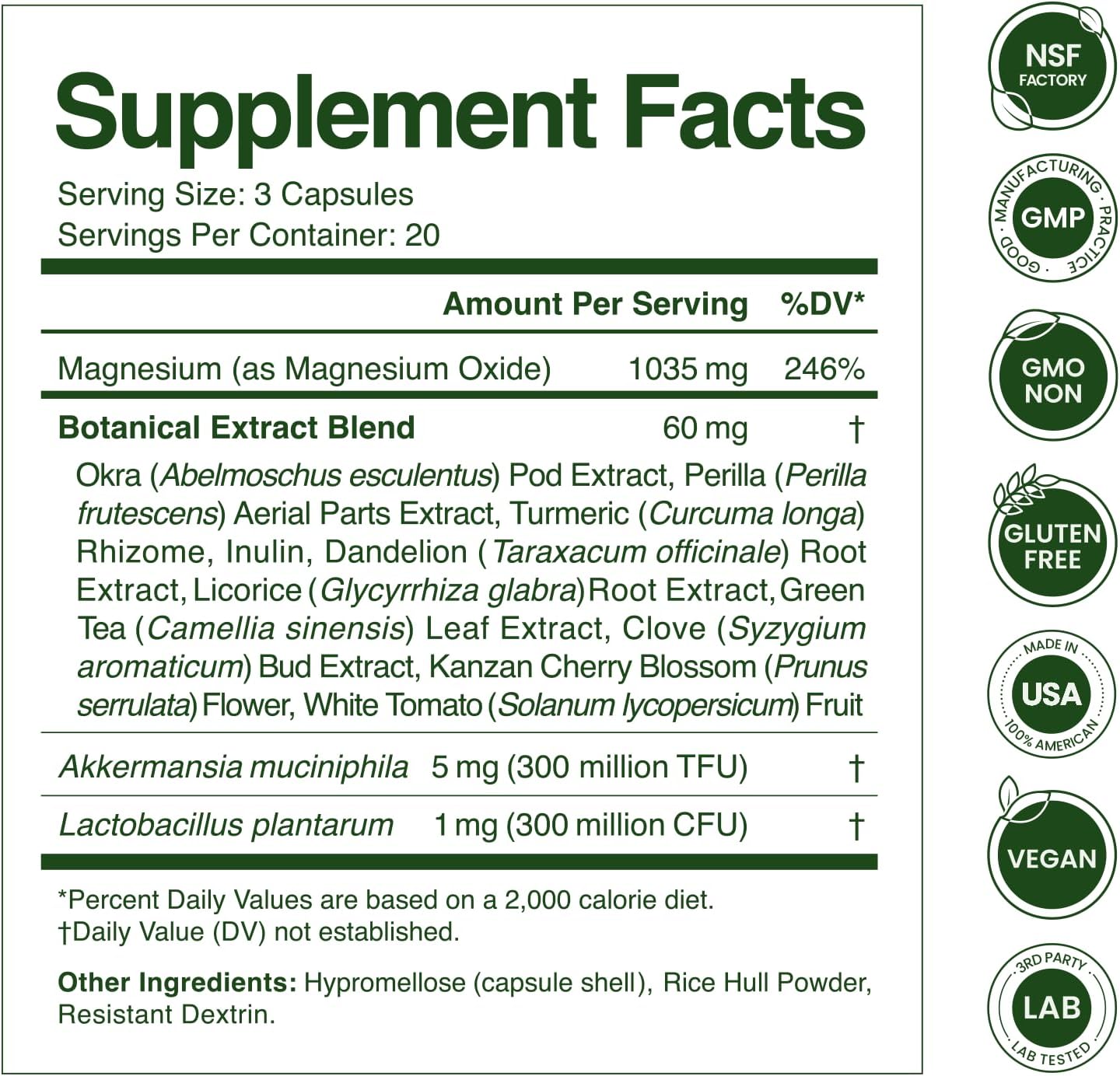 Mild Detox Synbiotic Gut & Colon Cleanse - Non-Stimulant Constipation Relief & Debloat for Women & Men with Prebiotic, Probiotic, Okra & MgO - 60 Vegan Capsules