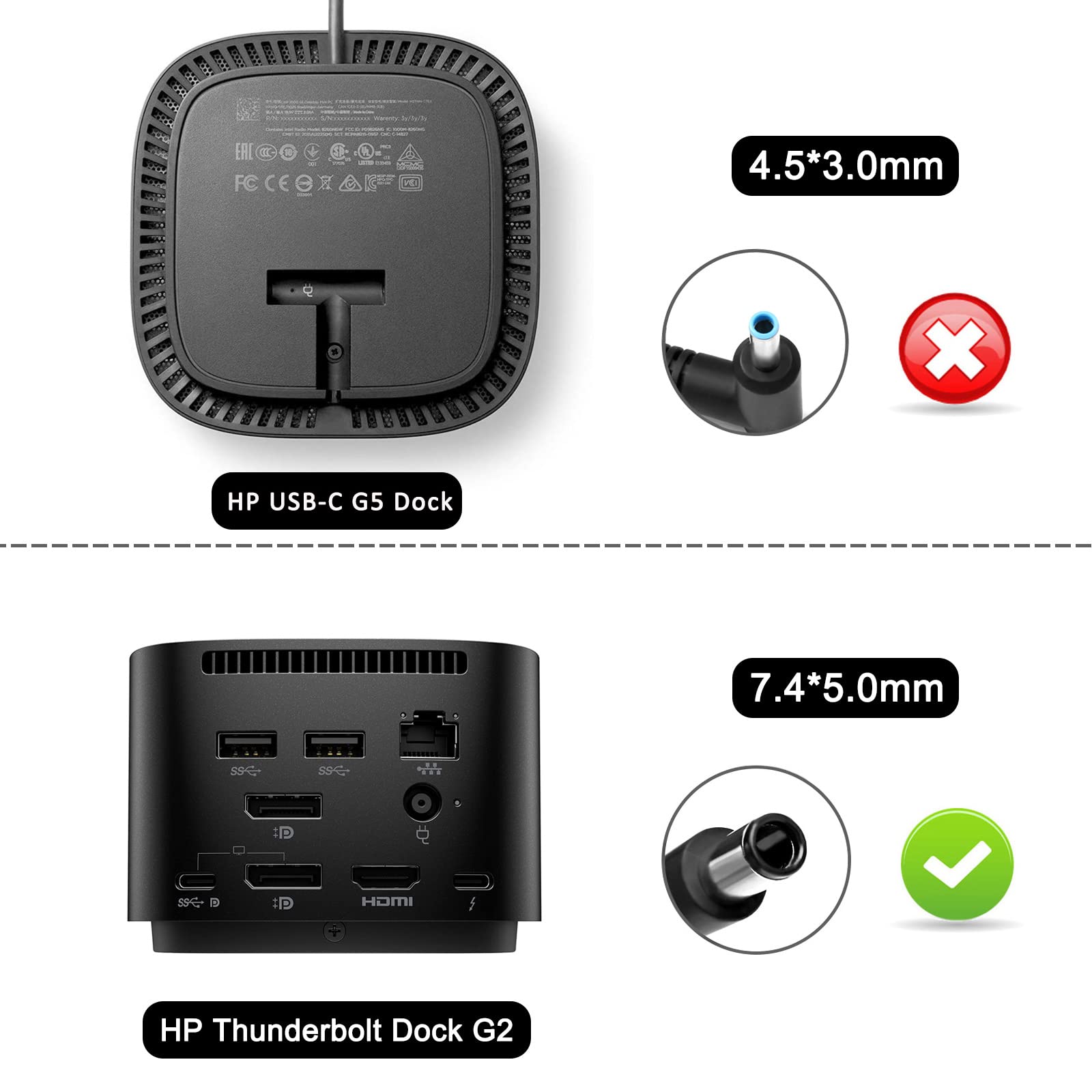 Amazon.com: 120W Power Cord Charger Compatible with HP Thunderbolt