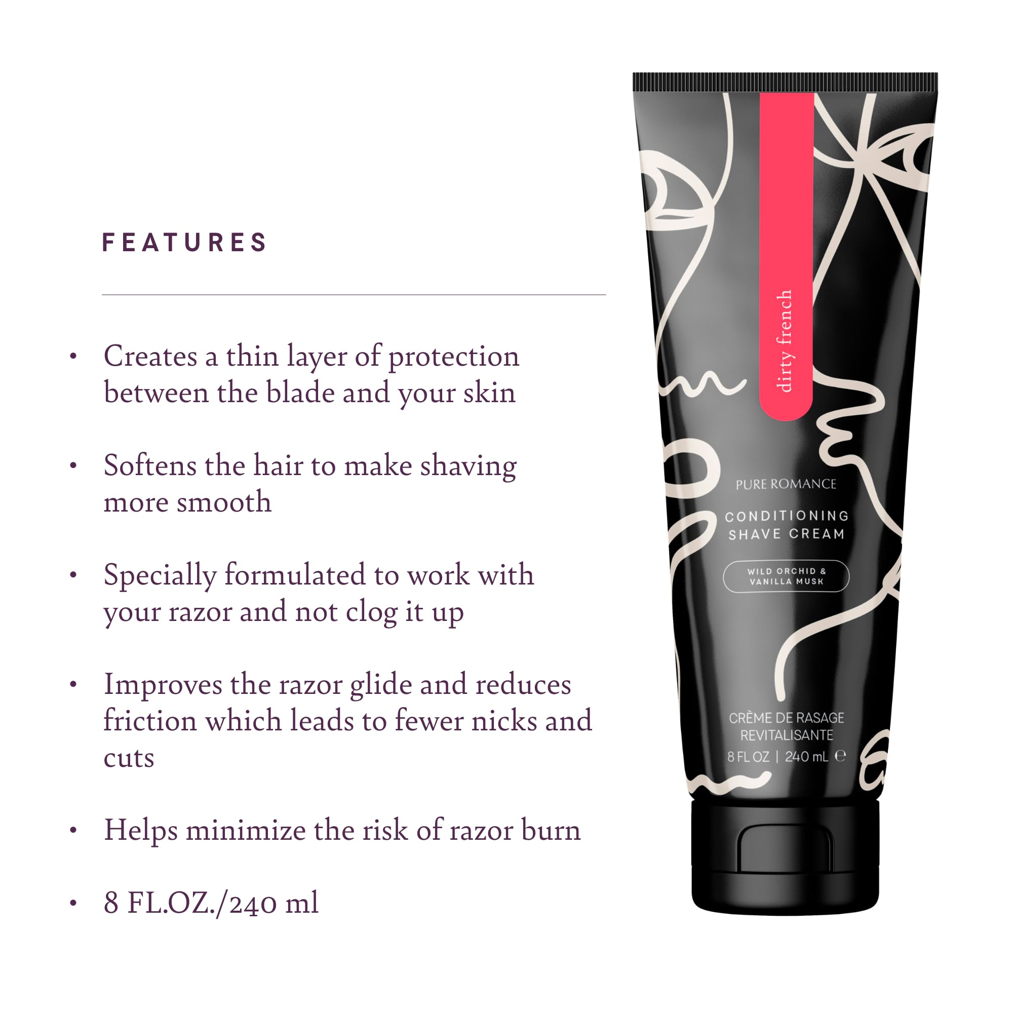 Pure Romance Foaming Shave Cream for Women