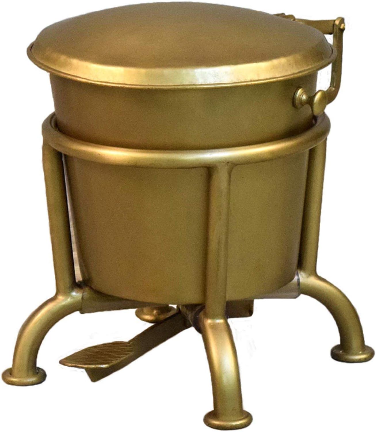 SLN702B Wastebasket, 2 Gal, Brass