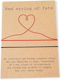 Valentine’s Day Gift, Red String of Fate Bracelet, Couples Bracelet, Anniversary Gift, Anniversary Card,His & Her Bracelet, Couples Card Gift, Friend Gift, Bracelet