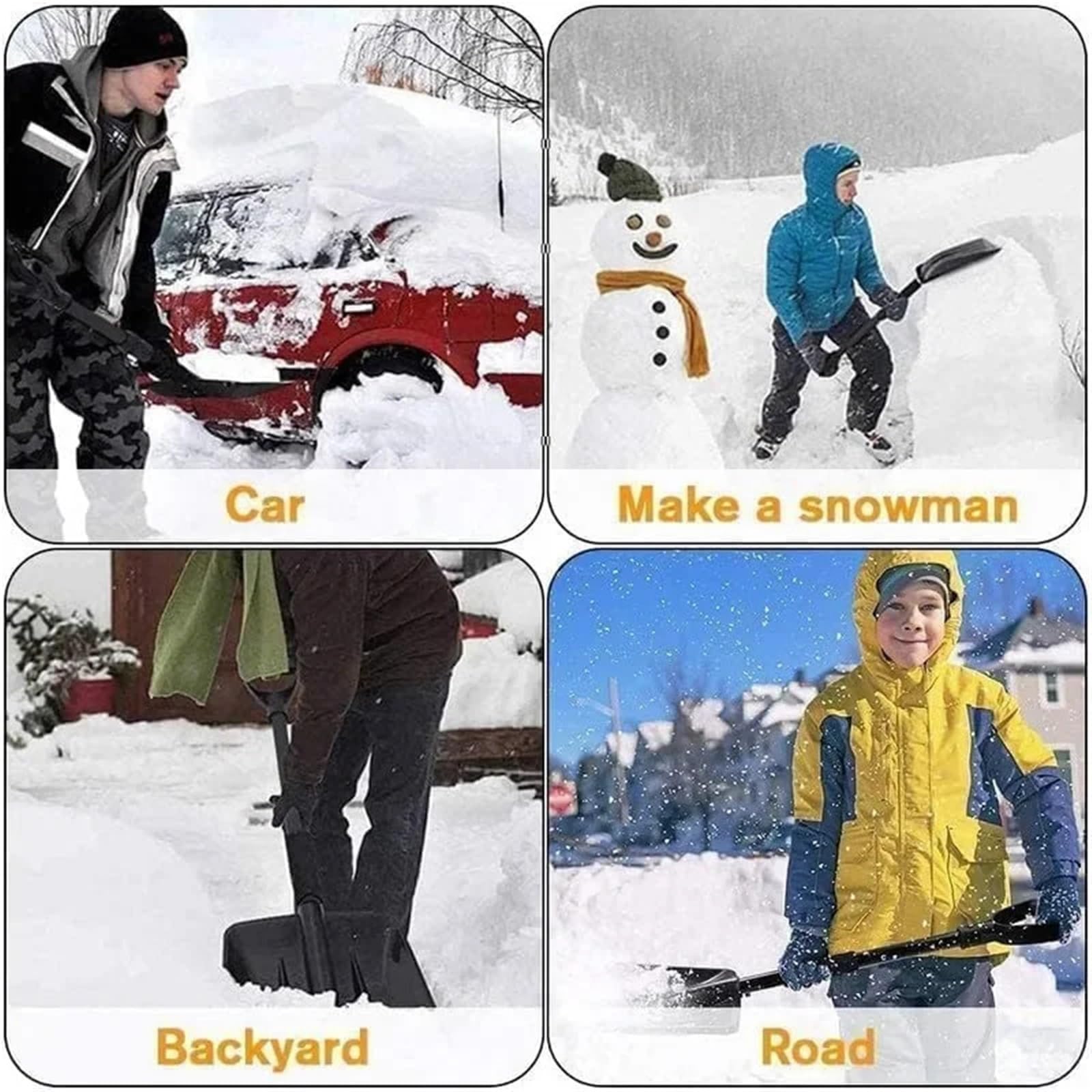 Gartenschaufel Kamin Asche Schneeschieber Outdoor Kohle Eiskratzer Tragbare Kunststoffschaufel Klapp