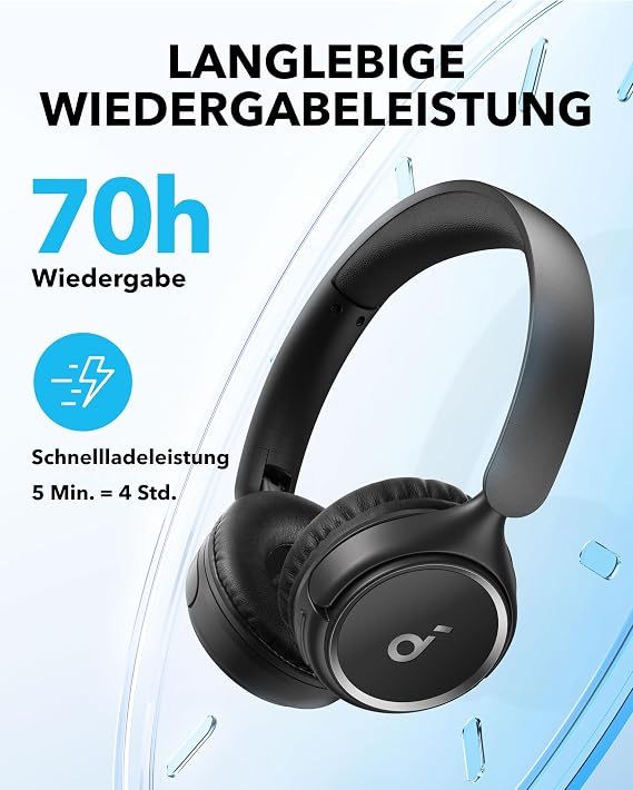 soundcore by Anker H30i Wireless On-Ear Headphones Foldable Design