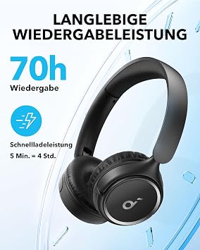soundcore by Anker H30i Wireless On-Ear Headphones Foldable Design