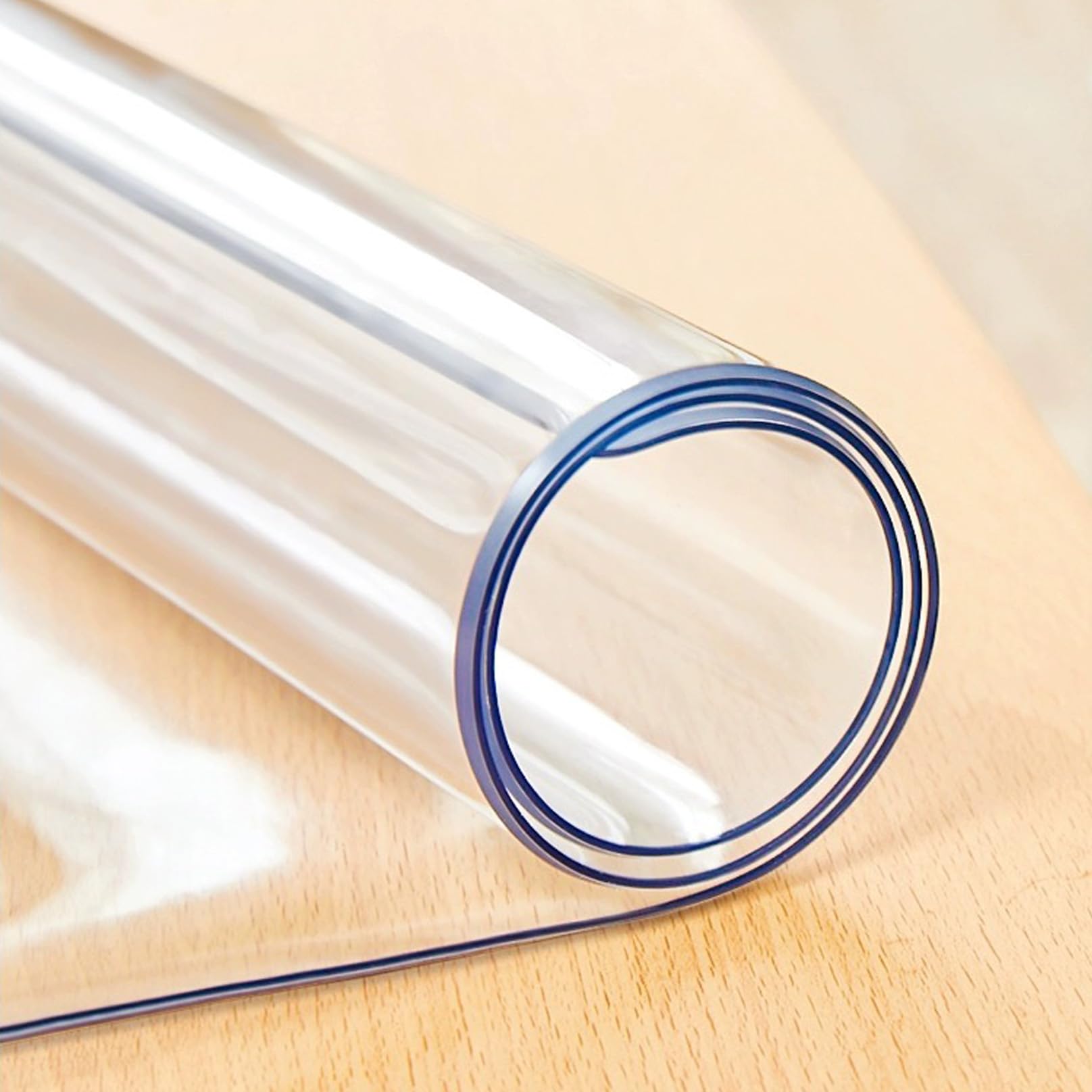 Couverture de table en PVC transparent pour repas de famille et protection de bureau 50x120