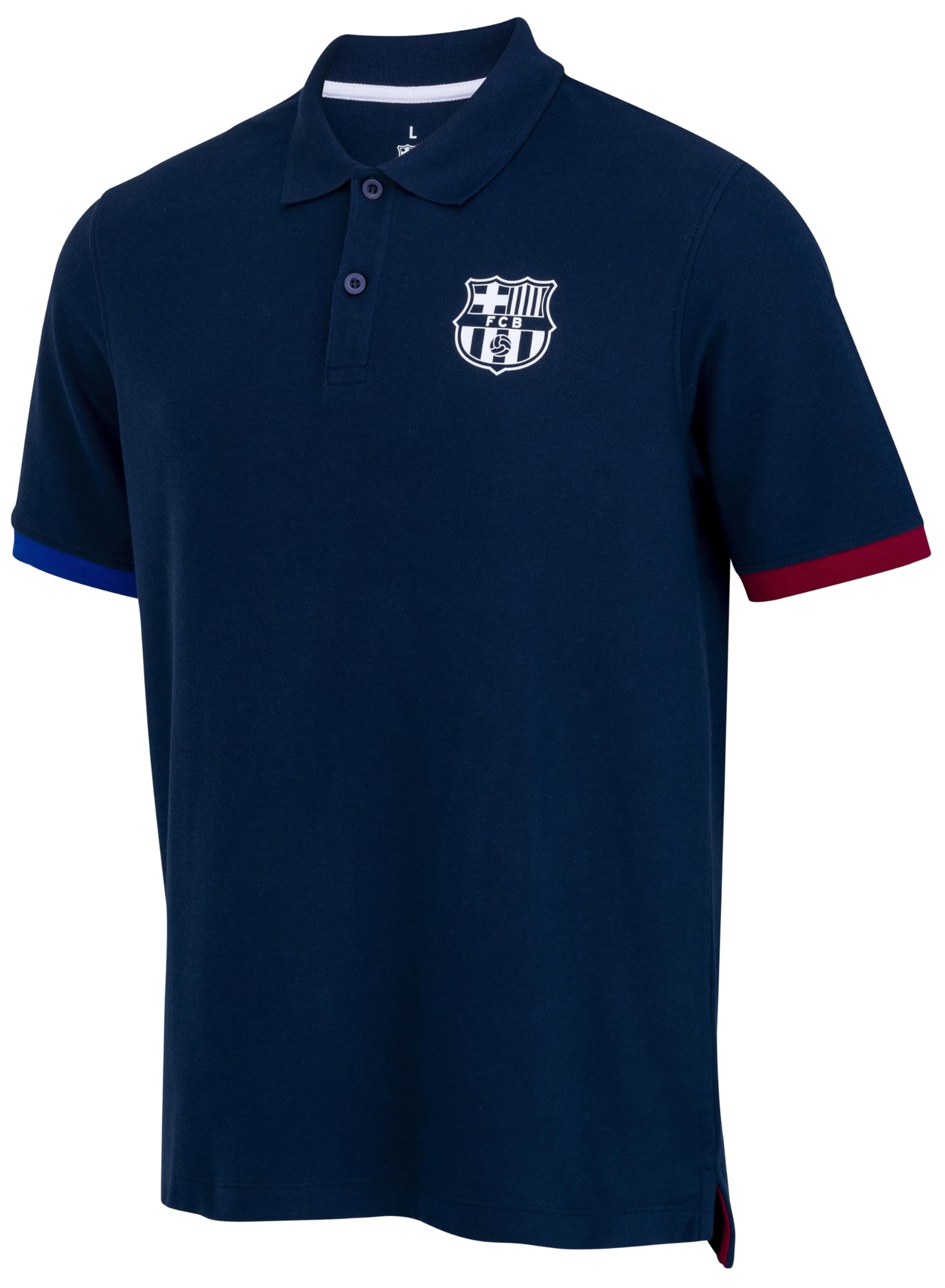F.C. Barcelona - Polo Hombre Barça - Colección oficial FC Barcelona - Fútbol - Azul - Manga corta - Regular fit - Polo - 1 Count
