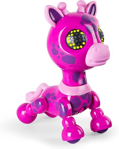 Miniatura 4 de Zoomer zupps Safari Jirafa, Gigi interactivo color rosa con luces, sonidos y sensores