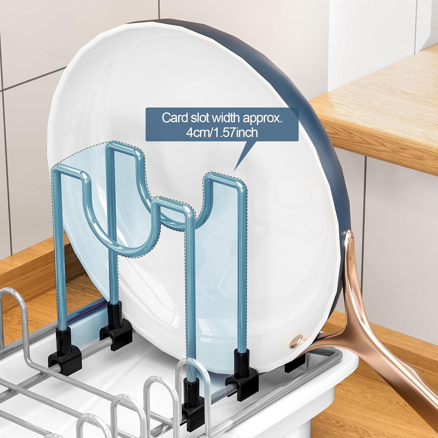 Compact Dish Drying Rack with Utensil Holder – Small Countertop Dish Drainer with 360° Rotating Drain Spout, Stainless Steel Dish Rack for Kitchen Sink, Space-Saving Design for Small Kitchen, White