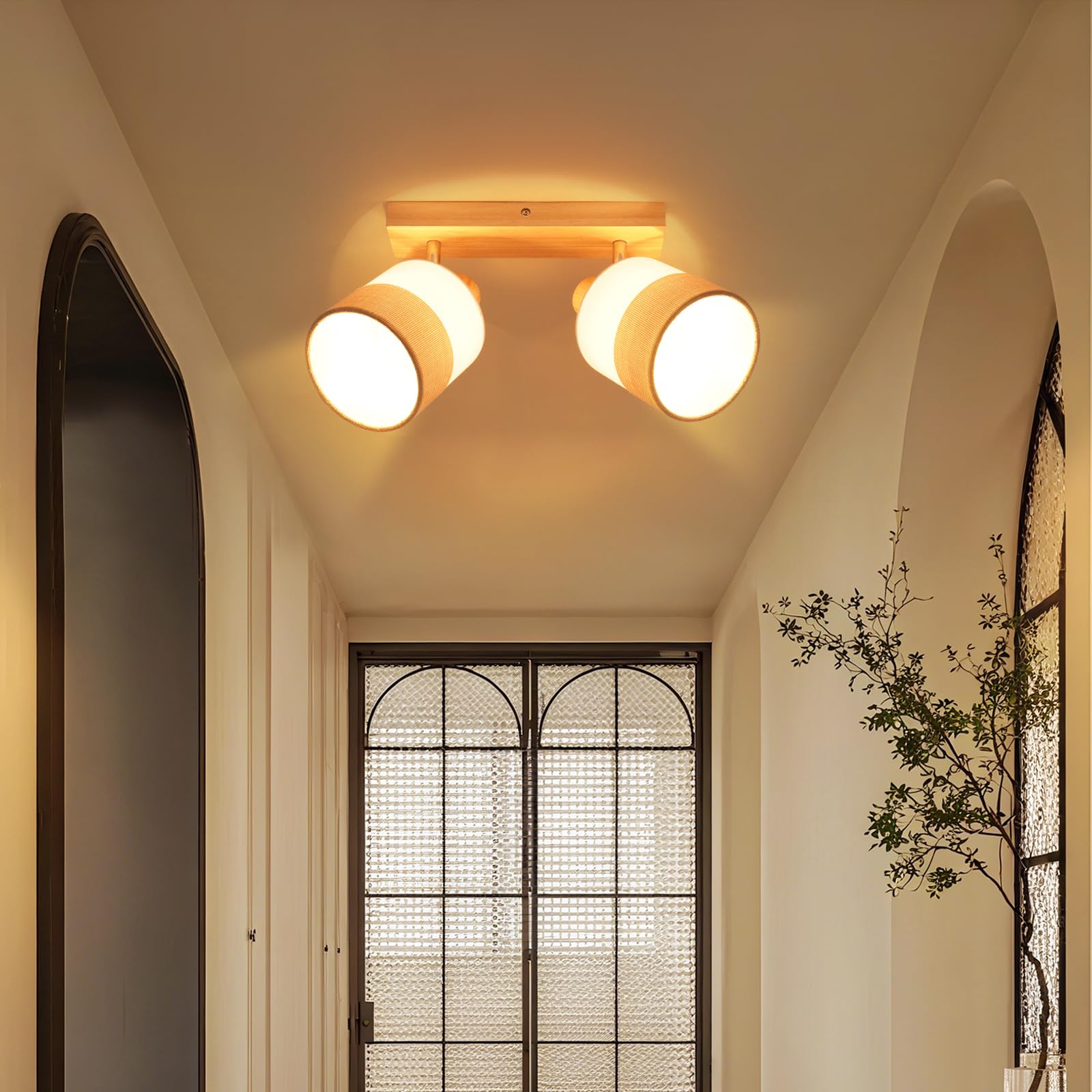 Glitzerlife Lampada da soffitto a LED, faretto da soffitto a 2 luci Lampada