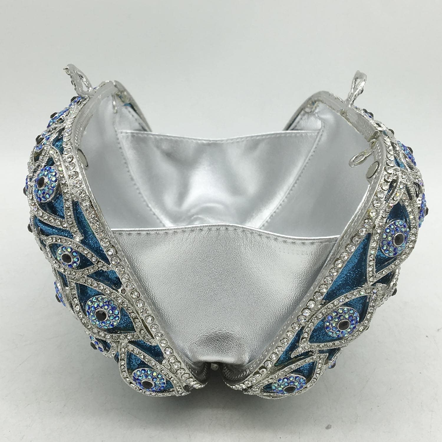 Boutique De FGG Evil Eye Clutch Purse for Women Glitter Evening Bags Crystal Clutch Party Dinner Rhinestone Handbag,Mini
