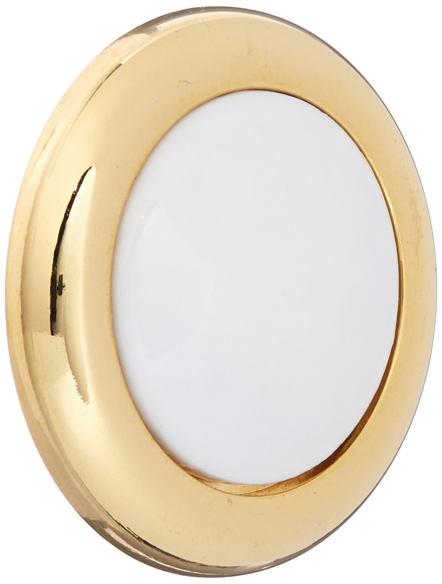 Bouchon à vis Rohl C7672PBIB avec insert porcelaine blanche poignée laiton Inca