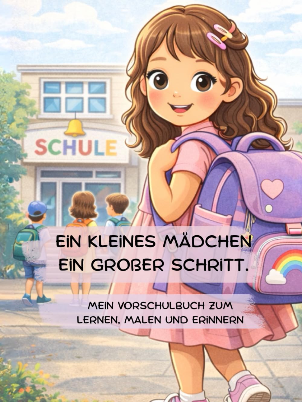 Ein kleines Mädchen. Ein großer Schritt.: Mein Vorschulbuch zum lernen, malen und erinnern.