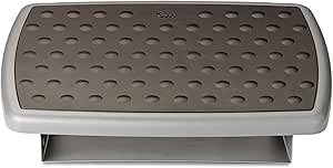 3M Adjustable Foot Rest, 18 Inch Wide Non-skid Platform (FR330) Grey