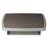 3M Adjustable Foot Rest, 18 in Wide Non-Skid Platform, Grey – view 1