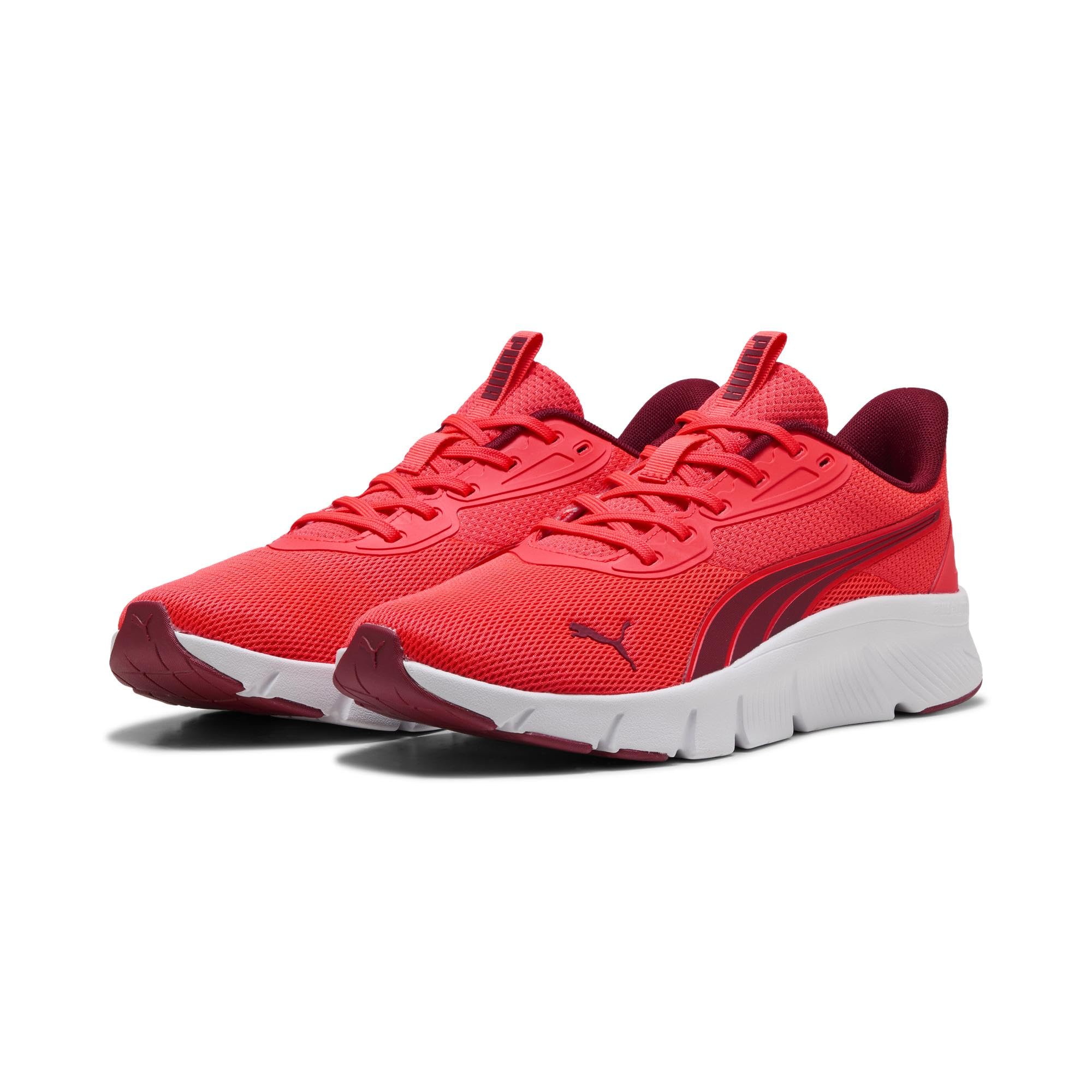 Puma FLEXFOCUS Lite - Scarpe da Corsa su Strada Moderne, Unisex, Ultra Rosso-Granato Bianco Brillante, Taglia 42