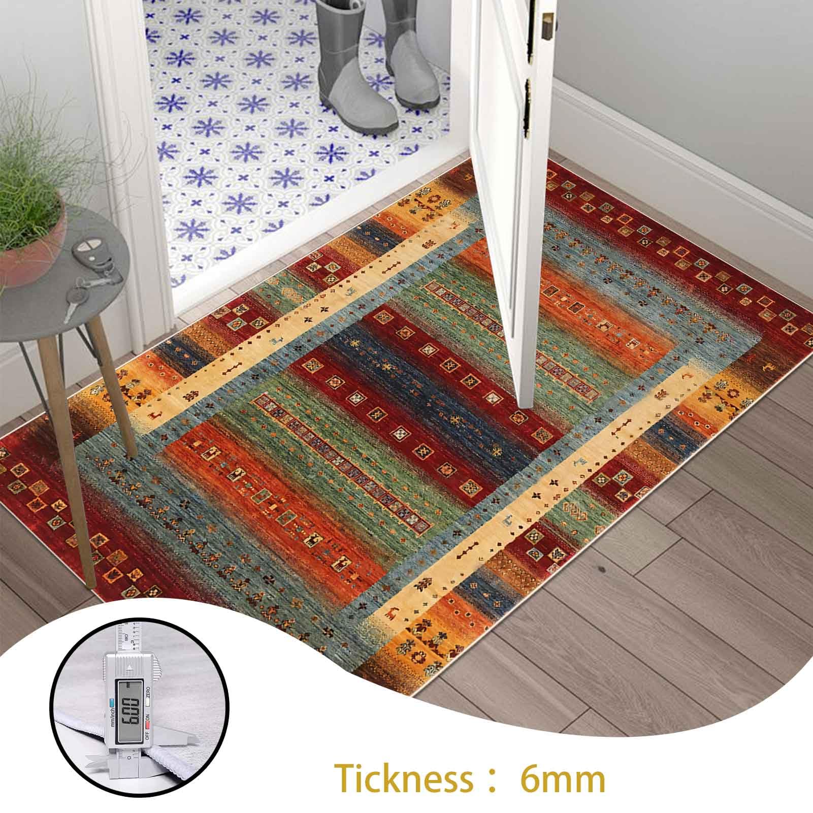 Dywan do korytarza, długi dywan do korytarza 50 x 120 cm, antypoślizgowy, wąski dywan do korytarza, dywan do wejścia, można prać, dywany kuchenne do korytarzy, sypialni, pralni, kuchni